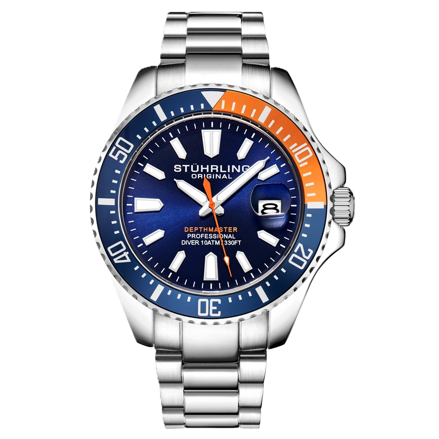 Reloj de Pulsera Depthmaster Cuarzo 42mm - Bisel Azul y Naranja