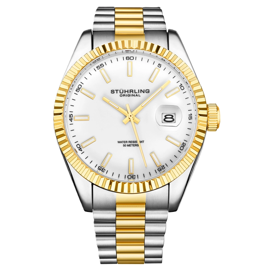 Reloj de Cuarzo Lineage Classic 42mm - Bisel Dorado