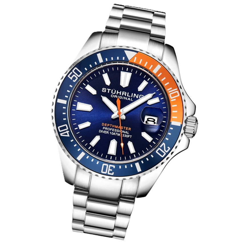 Reloj de Pulsera Depthmaster Cuarzo 42mm - Bisel Azul y Naranja