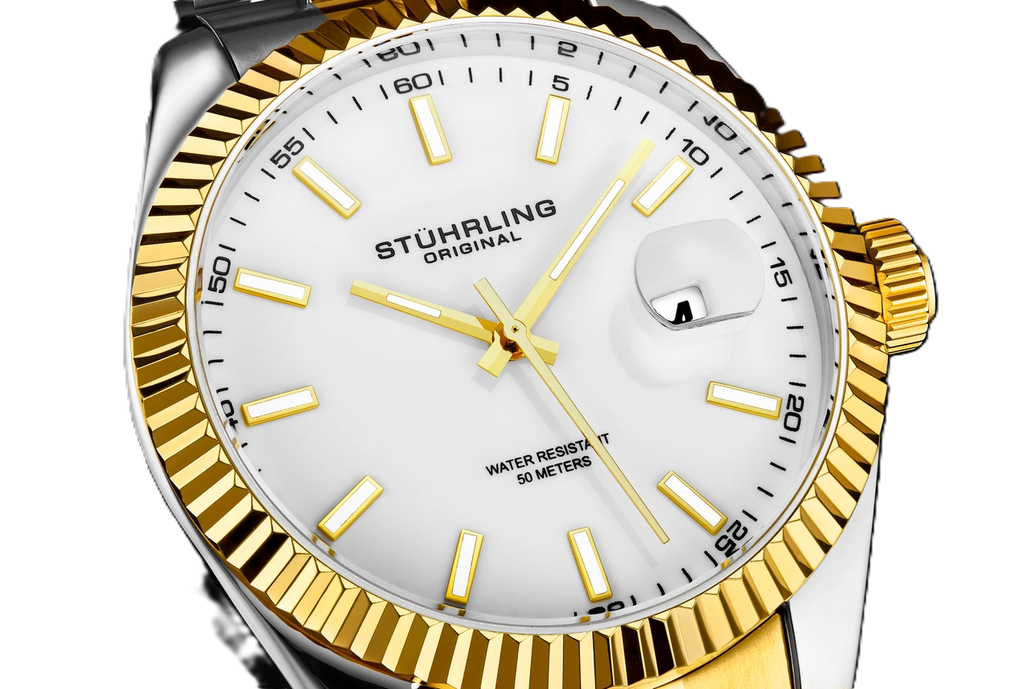 Reloj de Cuarzo Lineage Classic 42mm - Bisel Dorado