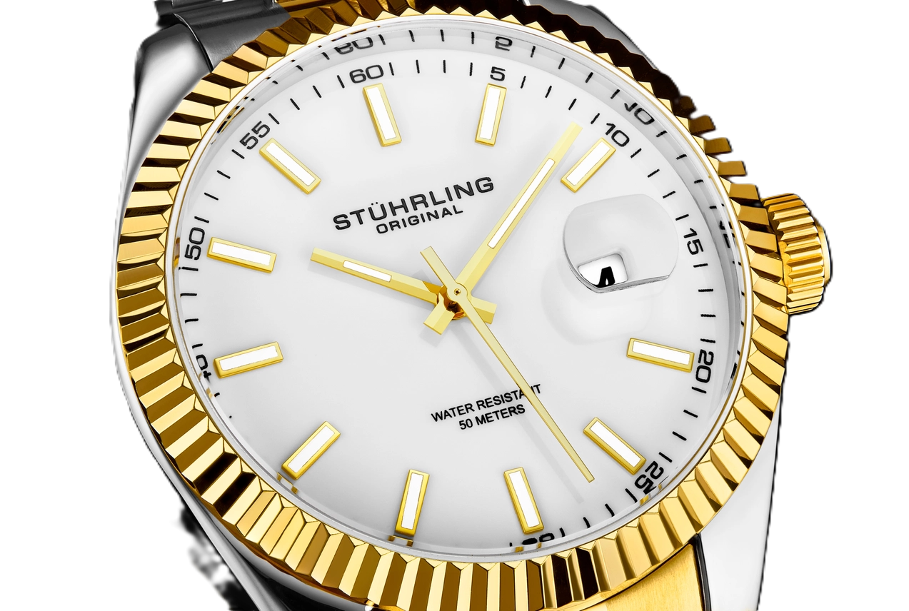 Reloj de Cuarzo Lineage Classic 42mm - Bisel Dorado